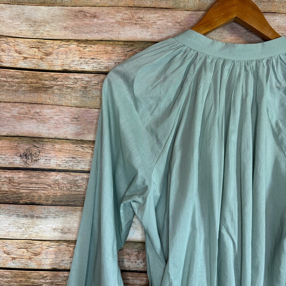 Rebecca Taylor Mint Green 100% Cotton Belted Shift Dress Size Small - Picture 8 of 8